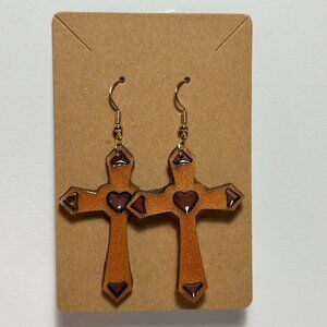 Resin Cross Earrings
